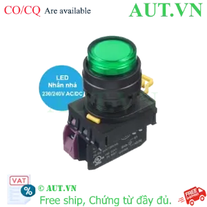 Ảnh của Nút Nhấn Có Đèn IDEC YW1L-M2E01QM3G | 1NC, 230VAC, LED Xanh, Phi 22mm IP65