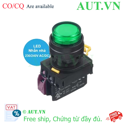 Ảnh của Nút nhấn có đèn phi 22 YW1L-M2E01QM3G IDEC nhấn nhả, 1NC