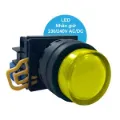 Ảnh của Nút Nhấn Có Đèn IDEC YW1L-A2E10QM3Y - Nhấn Giữ, 1NO, Vàng, 230VAC