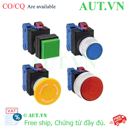 Ảnh của Nút nhấn IDEC ABW111B Phi 22mm nhấn nhả, 1NO+1NC, Màu đen