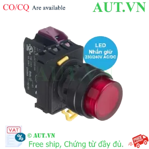 Ảnh của Nút Nhấn Có Đèn IDEC YW1L-A2E01QM3R - Đỏ, 1NC, Nhấn Giữ, 240VAC