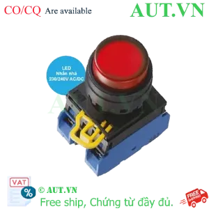 Ảnh của Nút Nhấn Nhả IDEC YW1L-M2E20QM3R Đỏ - 2NO, LED 230V, IP65 | AUT VN