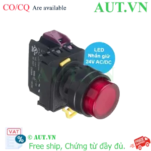 Ảnh của Nút nhấn giữ có đèn IDEC YW1L-A2E01Q4R | 24VAC/DC, 1NC, Đỏ (IP65)
