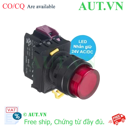 Ảnh của Nút nhấn giữ có đèn IDEC YW1L-A2E01Q4R 24VAC/DC D22 1NC (Đỏ)