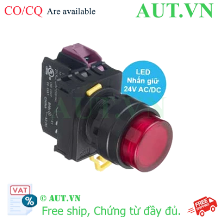Ảnh của Nút nhấn giữ có đèn IDEC YW1L-A2E01Q4R - Đỏ, 24VAC/DC, 1NC, D22 (Chính hãng, Bền bỉ, Chuẩn công nghiệp)