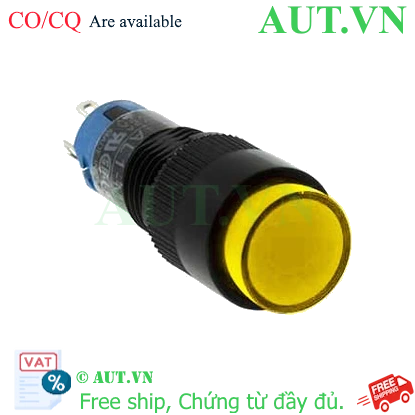 Ảnh của Nút nhấn nhả có đèn IDEC AL1M-M11Y 2.7VDC D10 1NO+1NC (Vàng)