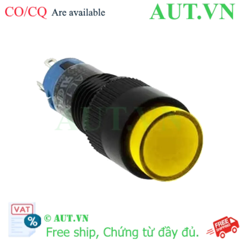 Ảnh của Nút nhấn nhả có đèn IDEC AL1M-M11Y 2.7VDC D10 1NO+1NC (Vàng)