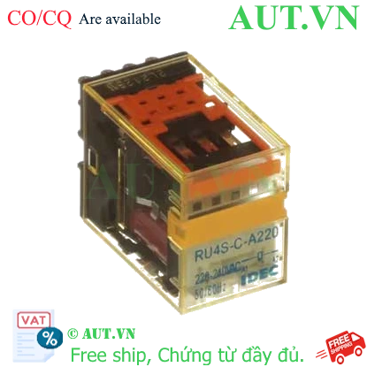 Ảnh của Rơ le Trung Gian IDEC RU4S-C-A220: 220VAC, 4PDT, 14 Chân Dẹt - Siêu Bền, Chính Hãng