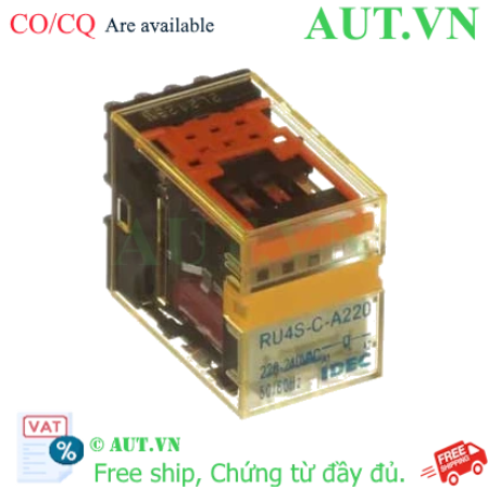 Ảnh của Rơ le Trung Gian IDEC RU4S-C-A220 (220-240VAC, 4PDT, 14 Chân Dẹt) - AUT VN