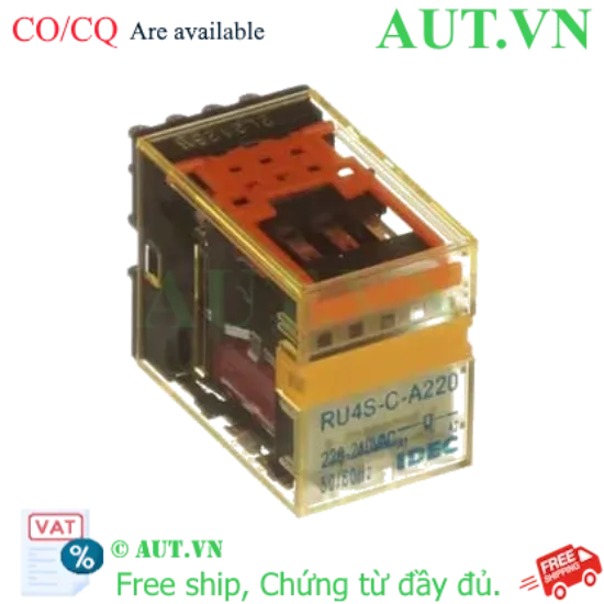 Ảnh của Rơ le Trung Gian IDEC RU4S-C-A220: 220VAC, 4PDT, 14 Chân Dẹt - Siêu Bền, Chính Hãng