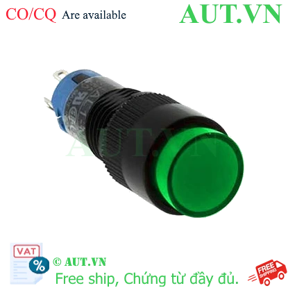 Ảnh của Nút nhấn nhả có đèn IDEC AL1M-M11G 2.9VDC D10 1NO+1NC (Xanh)