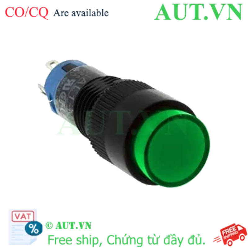 Ảnh của Nút nhấn nhả có đèn IDEC AL1M-M11G 2.9VDC D10 1NO+1NC (Xanh)