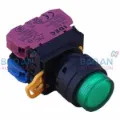 Ảnh của Nút Nhấn Nhả Có Đèn IDEC YW1L-M2E11QM3G - Phi 22mm, 1NO+1NC, LED Xanh 240V