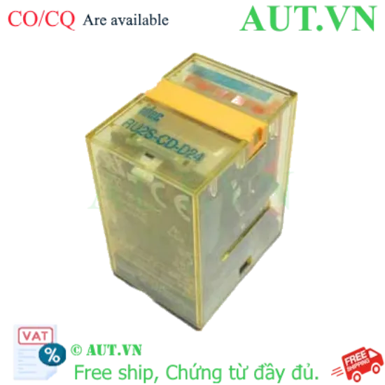 Ảnh của Rơ le Trung Gian IDEC RU2S-CD-D24: 24VDC, 10A, 8 Chân Dẹt - Tích Hợp Diode & LED Chính Hãng AUT VN