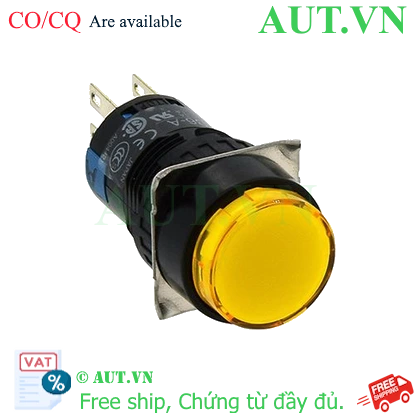 Ảnh của Nút nhấn nhả IDEC AB6M-M2Y 16mm (Vàng)