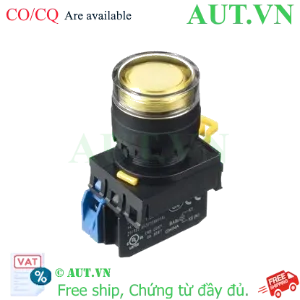 Ảnh của Nút Nhấn Có Đèn IDEC YW1L-MF2E10Q4Y | Ø22mm, 1NO, Nhấn Nhả, Vàng 24V
