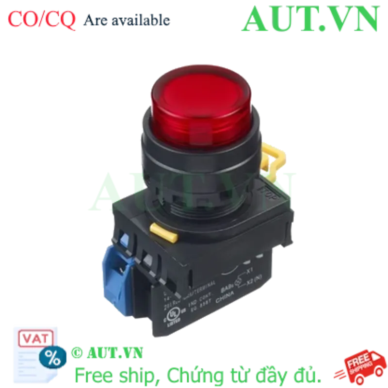 Ảnh của Nút Nhấn Có Đèn IDEC YW1L-A2E11Q4R | Nhấn Giữ, 1NO+1NC, LED Đỏ 24V