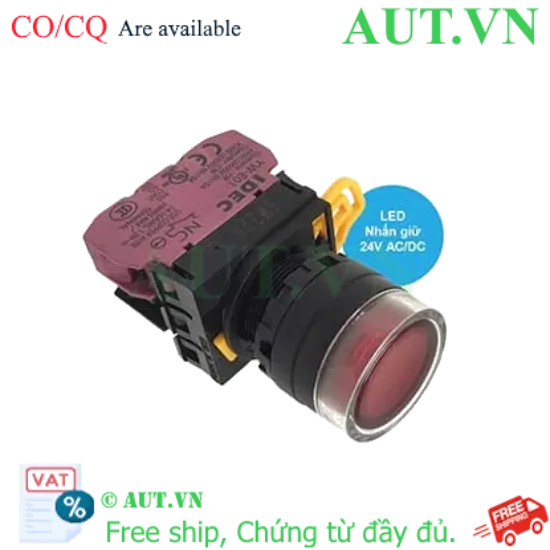 Ảnh của Nút Nhấn Giữ Có Đèn IDEC YW1L-AF2E01Q4R - Đỏ, 24VAC/DC, 1NC, D22