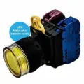 Ảnh của Nút Nhấn Có Đèn IDEC YW1L-MF2E11QM3Y | Phi 22mm, 1NO+1NC, Vàng (230VAC)