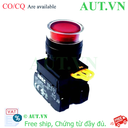 Ảnh của Nút nhấn có đèn Ø22 YW1L-MF2E11Q4R Idec 1NO+1NC, nhấn nhả
