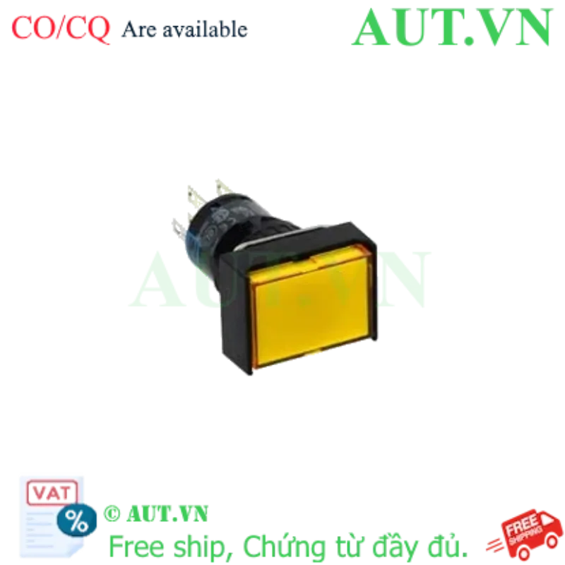 Ảnh của Nút Nhấn IDEC AL6H-M24YC Phi 16mm - LED Vàng 24V, 2NO+2NC, Nhấn Nhả