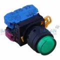 Ảnh của Nút Nhấn Có Đèn IDEC YW1L-A2E11QM3G | Nhấn Giữ, 1NO+1NC, LED Xanh 240VAC