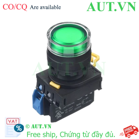 Ảnh của YW1L-AF2E10QM3G | Nút nhắn giữ IDEC Có đèn D22 màu xanh