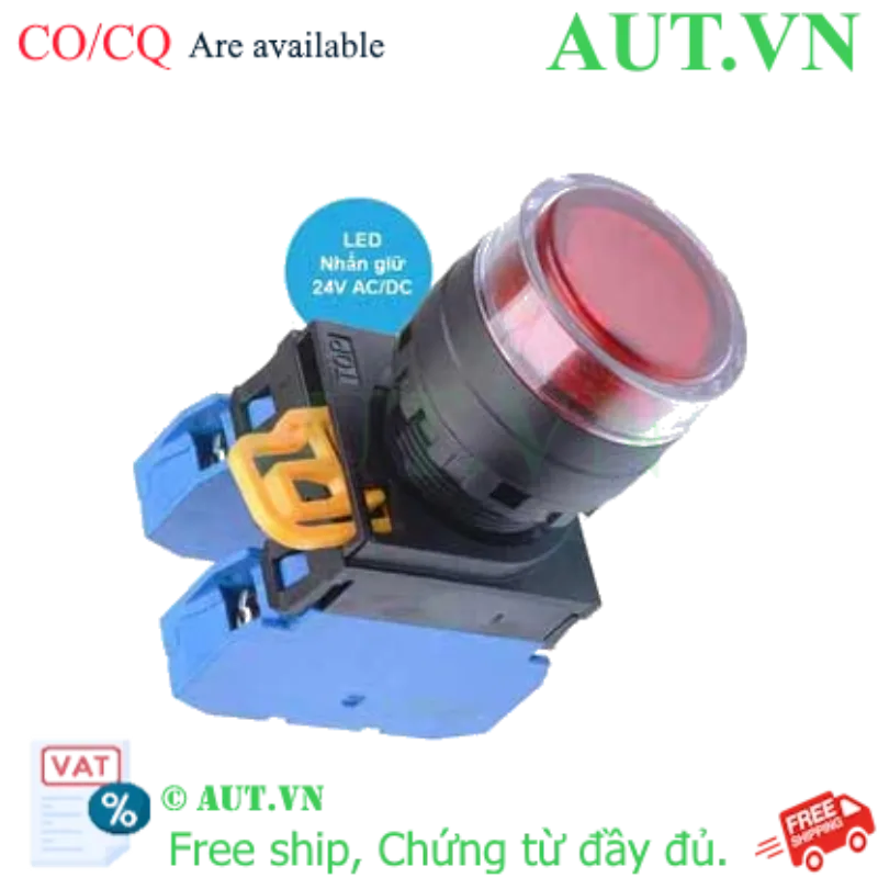 Ảnh của Nút Nhấn Giữ Có Đèn IDEC YW1L-AF2E20Q4R - 2NO, 24VAC/DC, Đỏ (Ø22) - AUT VN