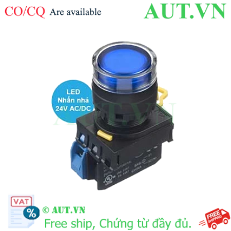 Ảnh của Công tắc nút nhấn IDEC YW1L-MF2E10Q4S - D22, Có Đèn Xanh, 1NO Nhấn Nhả
