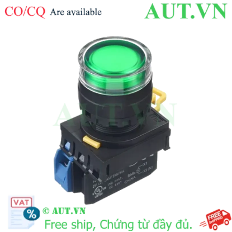 Ảnh của Nút Nhấn Có Đèn IDEC YW1L-AF2E11Q4G - Nhấn Giữ, 1NO+1NC, LED Xanh 24V