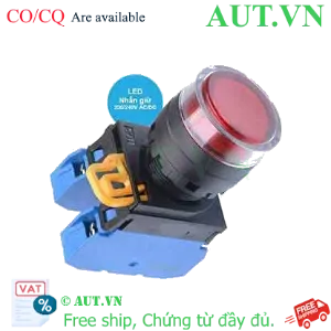 Ảnh của Nút Nhấn Giữ Có Đèn IDEC YW1L-AF2E20QM3R | 2NO, 240VAC, Đỏ (Chuẩn D22)