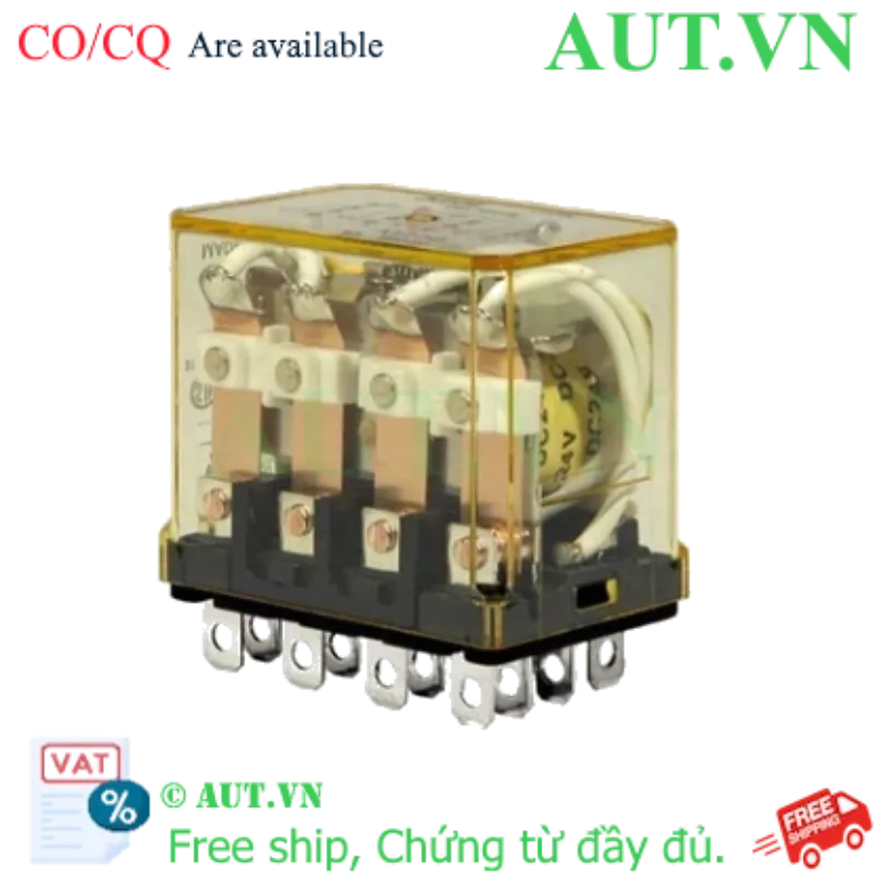 Ảnh của Rơ Le Trung Gian IDEC RH4B-ULAC220 | 14 Chân Dẹt, 4PDT, 10A, 220VAC