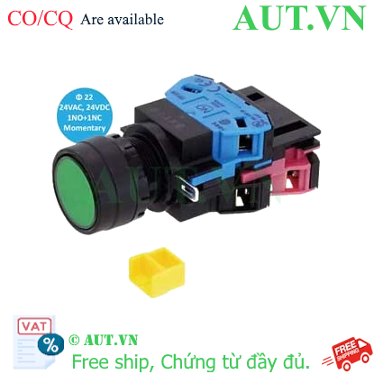 Ảnh của HW1L-M111Q4G nút nhấn có đèn IDEC, 1NO+1NC, xanh
