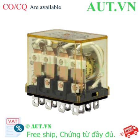 Ảnh của Rơ Le Trung Gian IDEC RH4B-ULAC220 | 14 Chân Dẹt, 4PDT 10A, 220VAC - Chính Hãng AUT VN