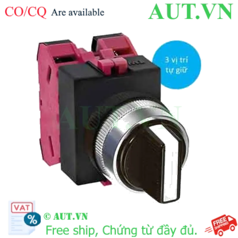 Ảnh của Công tắc xoay IDEC ASW302 | 3 Vị trí Tự giữ, 2NC, Lắp D22 | Chính hãng AUT VN