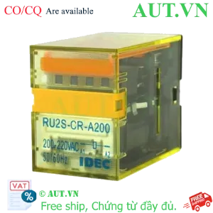 Ảnh của Rơ Le Trung Gian IDEC RU2S-CR-A200 | 220VAC, 8 Chân Dẹt, Chống Nhiễu RC Bảo Vệ PLC - AUT VN