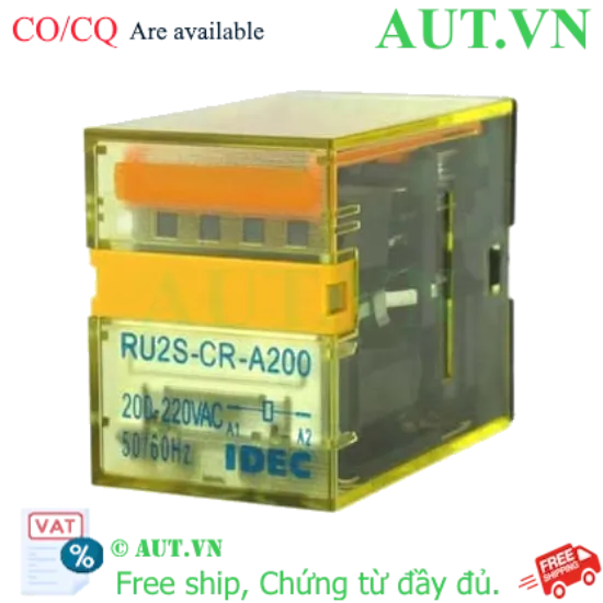 Ảnh của Rơ Le Trung Gian IDEC RU2S-CR-A200 | 8 Chân Dẹt, 220VAC, Chống Nhiễu RC Bảo Vệ PLC - AUT VN