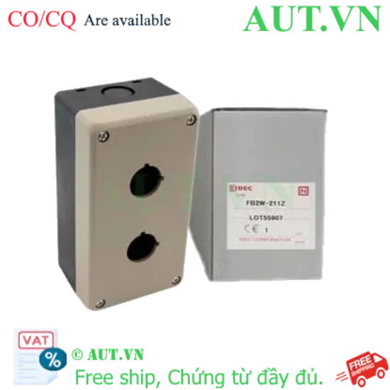 Ảnh của Hộp Nút Nhấn & Đèn Báo IDEC FB2W-211Z | 2 Lỗ D22mm, Chống Nước IP65, Nhựa Siêu Bền
