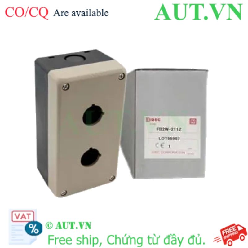 Ảnh của Hộp Nút Nhấn & Đèn Báo IDEC FB2W-211Z | 2 Lỗ Ø22mm, Chống Nước IP65, Nhựa Siêu Bền