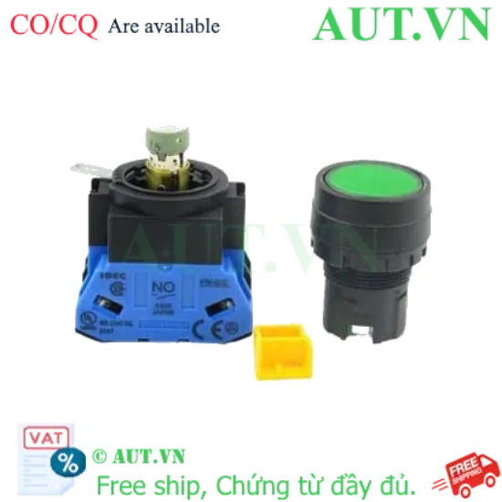 Ảnh của Nút Nhấn Có Đèn IDEC HW1L-M110Q4G Phi 22mm | 1NO, 24V, Xanh Lá | Chính Hãng AUT VN