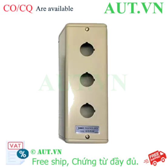 Ảnh của Hộp Nút Nhấn IDEC KGNW313Y | 3 Lỗ Phi 22mm, Vỏ Thép Melamine Siêu Bền