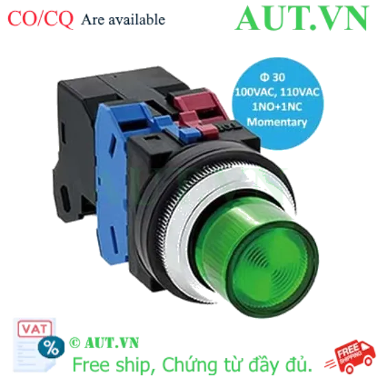 Ảnh của Công Tắc Nút Nhấn Nhả Có Đèn IDEC ALN22611DNG (Xanh Lá, Φ30) - AUT VN