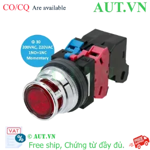 Ảnh của Nút nhấn nhả có đèn Idec ALFN22611DNR Ø30mm Đỏ 220VAC