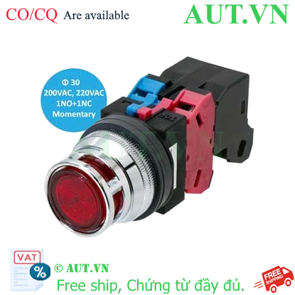 Ảnh của ALFN22611DNR - Nút nhấn nhả có đèn Idec phi 30, màu đỏ