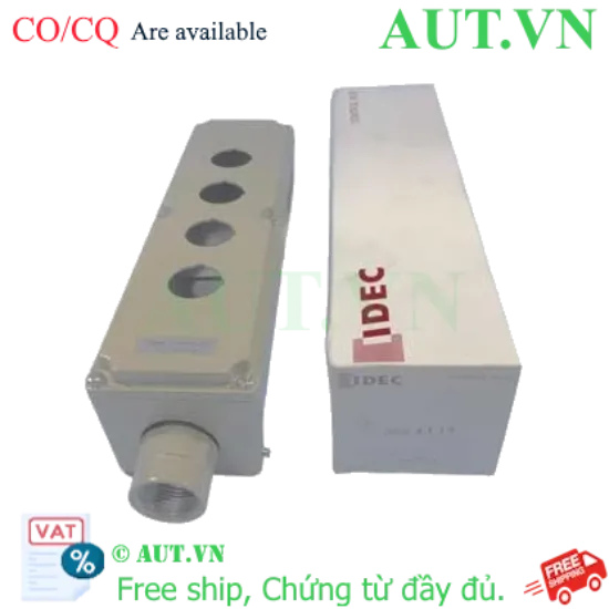 Ảnh của Hộp Nút Ấn IDEC AGA411Y: 4 Lỗ D30.5, Nhôm Đúc Siêu Bền, Chuẩn IP65 Chống Nước