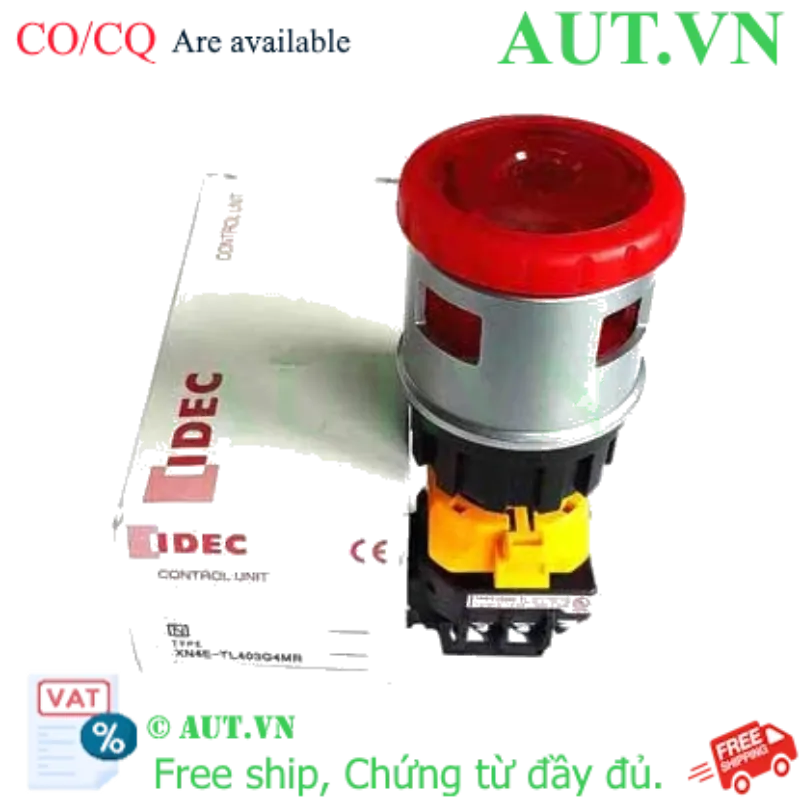 Ảnh của Nút Dừng Khẩn Cấp IDEC XN4E-TL403Q4MR - 3NC, LED 24V, Lỗ 30mm - Chính Hãng AUT VN