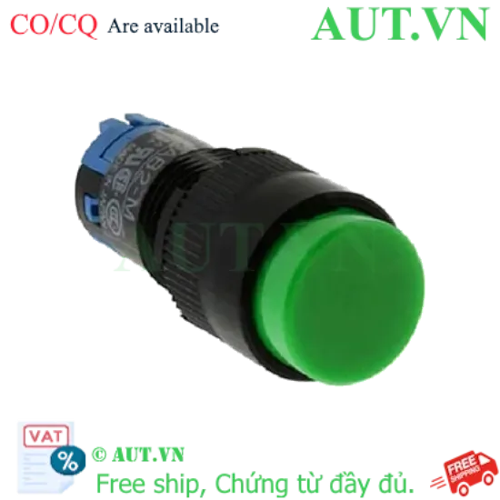 Ảnh của AB2M-M1G nút ấn nhả IDEC, D12, 1NO+1NC, màu xanh