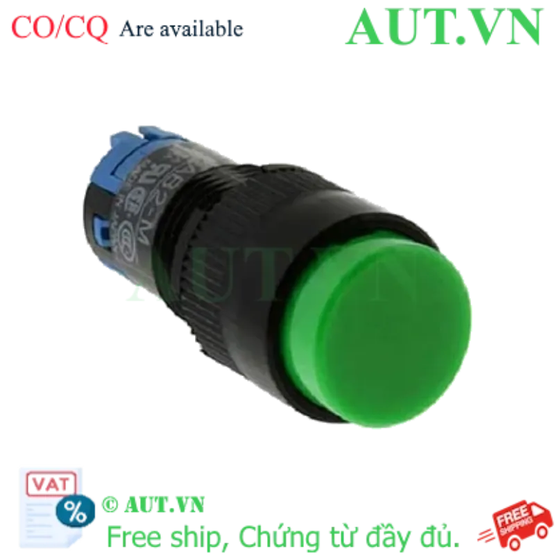 Ảnh của AB2M-M1G nút ấn nhả IDEC, D12, 1NO+1NC, màu xanh