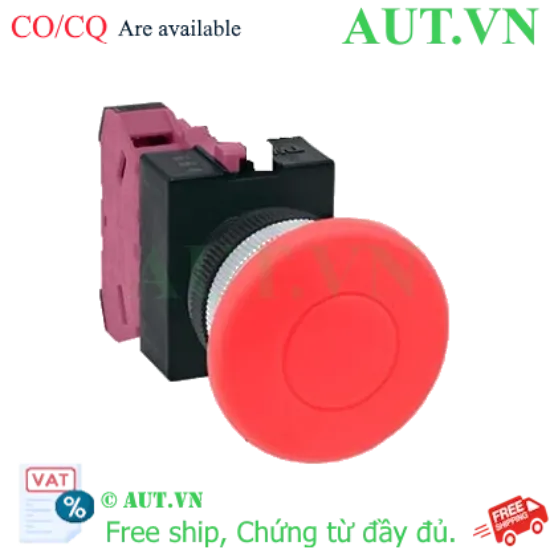 Ảnh của ABW401R nút nhấn nhả IDEC, D22, 1NC, màu đỏ, mới