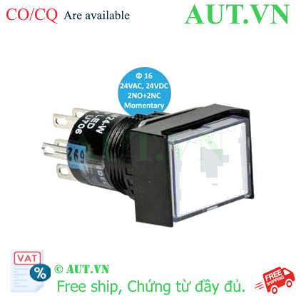 Ảnh của AL6H-M24WC Nút nhấn LED IDEC, D16, trắng, hàng mới